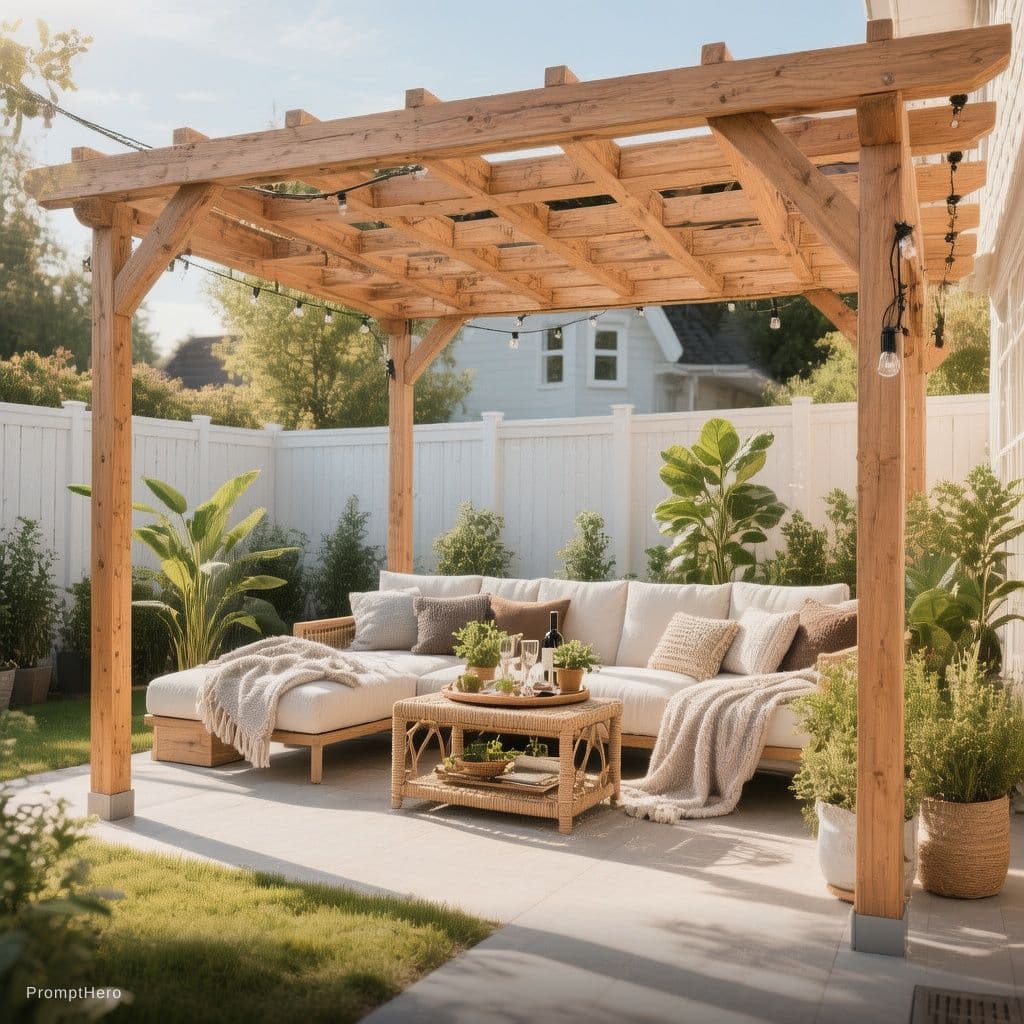 AI generated: This image depicts a modern outdoor leisure space; the core elements and atmosphere are analyzed bel...