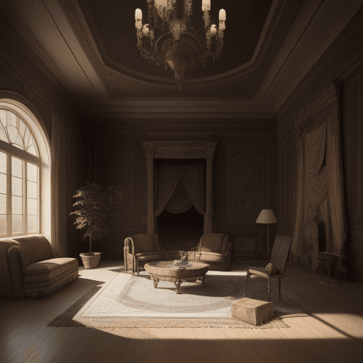 AI generated: High resolution photography interior design, conversation pit, realistic light, wide angle, kinkfolk...