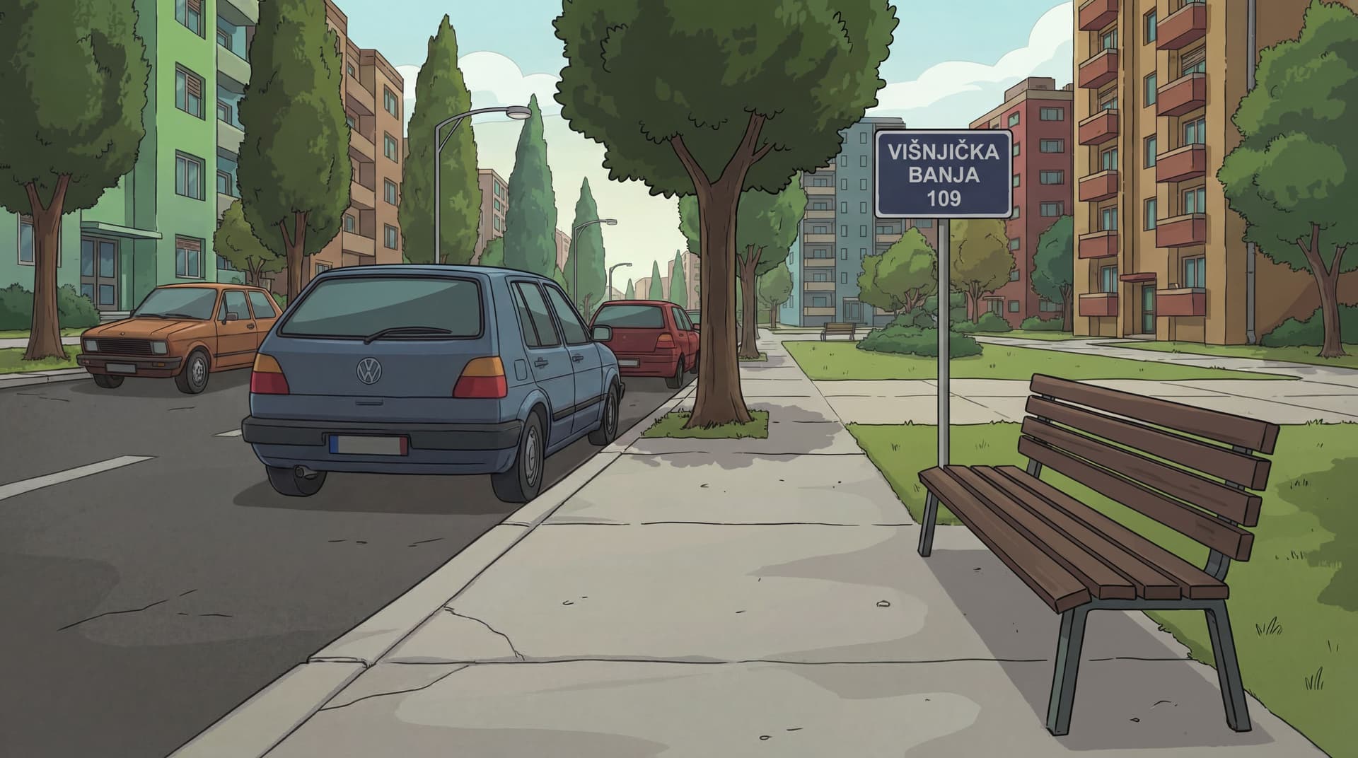 AI generated: close to the pedestrian sdewalk close up  angle