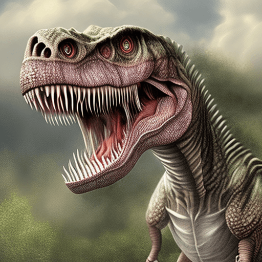 AI generated: Hyper realistic real life Tyrannosaurus Rex