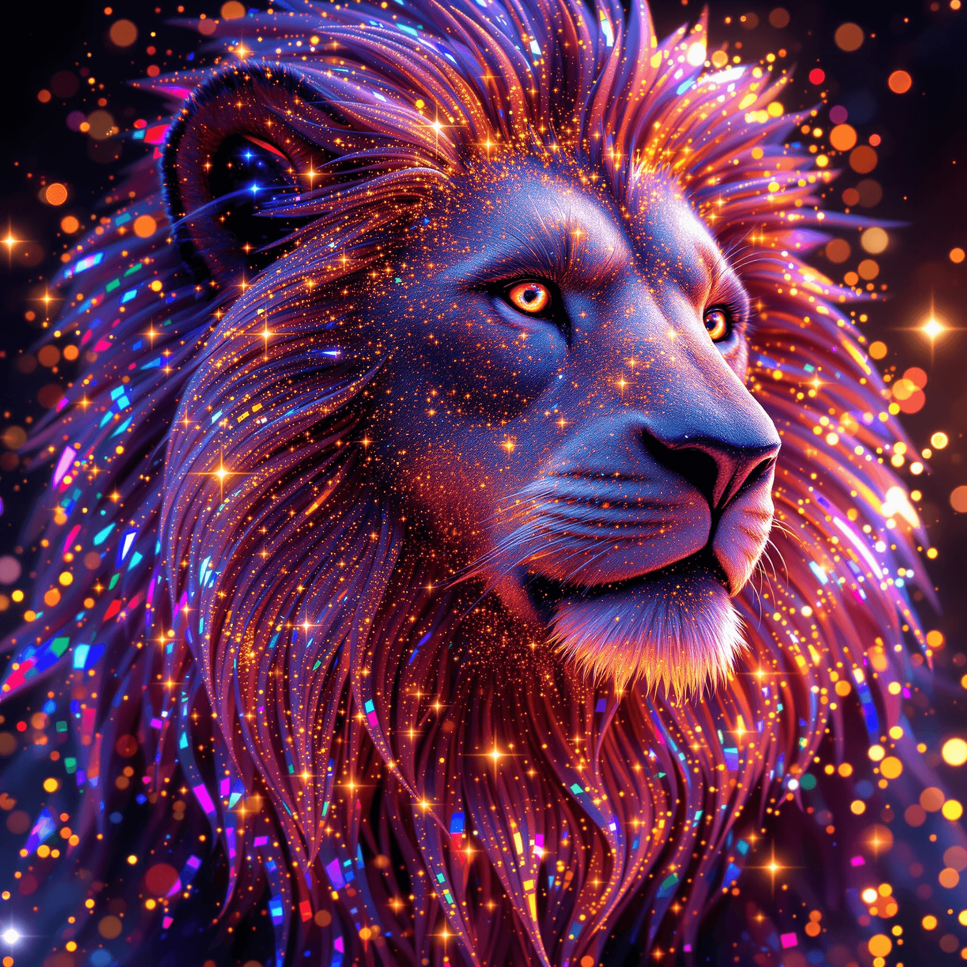 AI generated: Starlit Lion