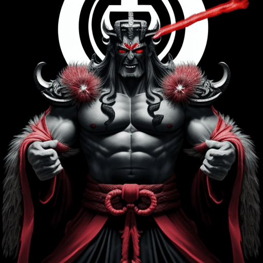AI generated: An Almighty God of evil with a Japanese appereance