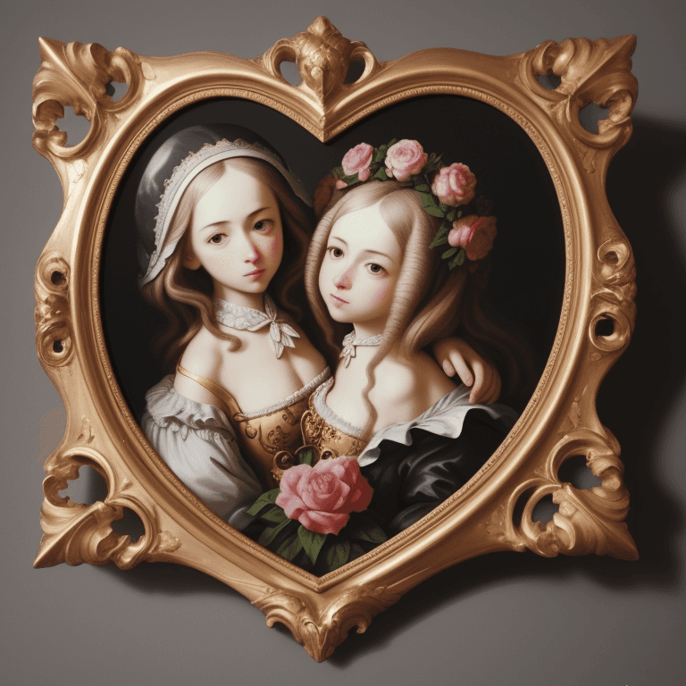 AI generated: Photo of a Baroque heart