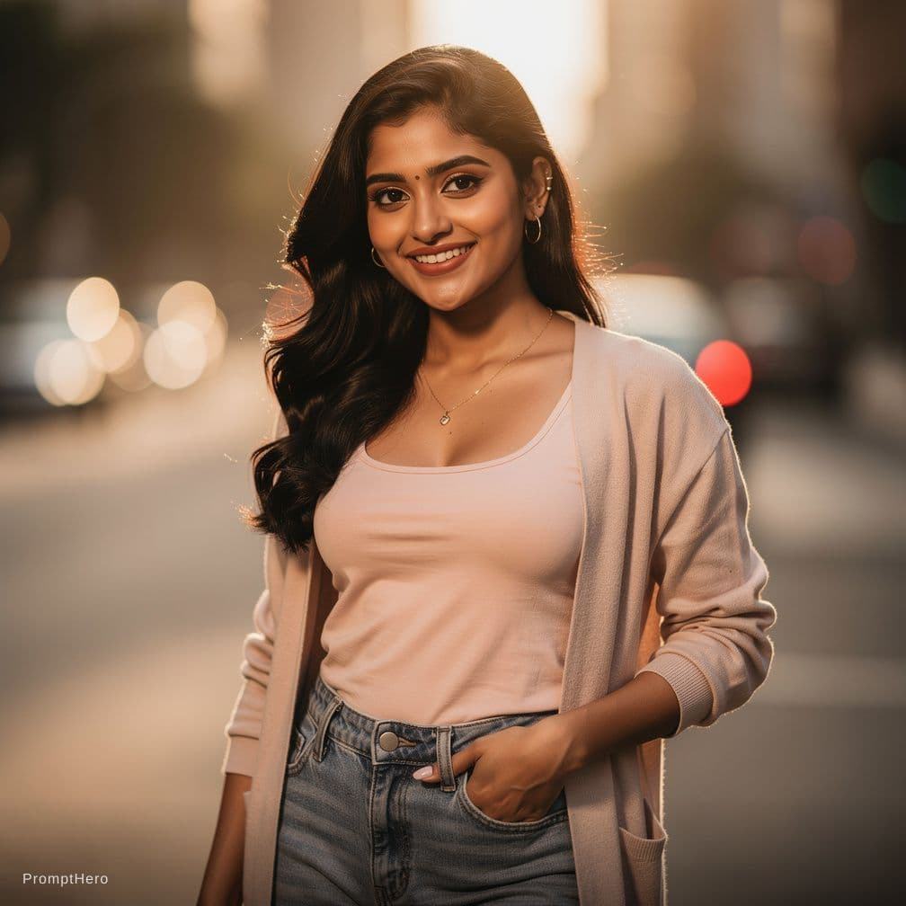 AI generated: Make beautiful Hot real indian stylish girl modern cute lovely 