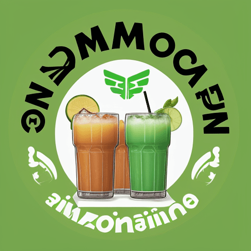 AI generated: sorpréndeme y diseña  un logo para mi marca amazonicodrinks, nos dedicamos a distribuir bebidas 100%...