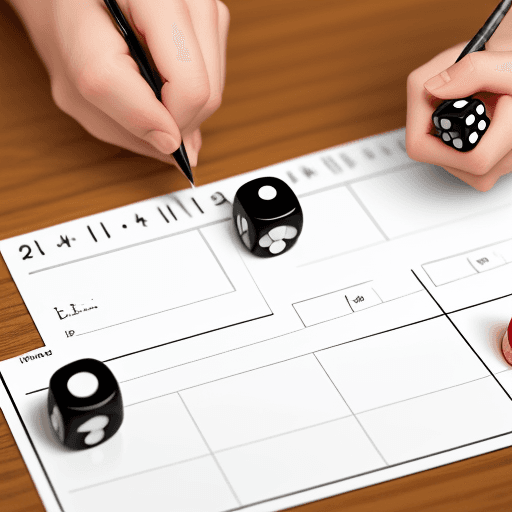 AI generated: create dices in a horizontal row , large anough to write a letter on each dice 
