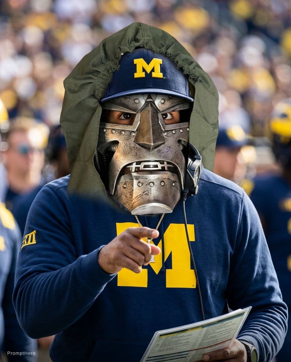 AI generated: A forward facing shot of me as a football coach to be used as profile pic. 