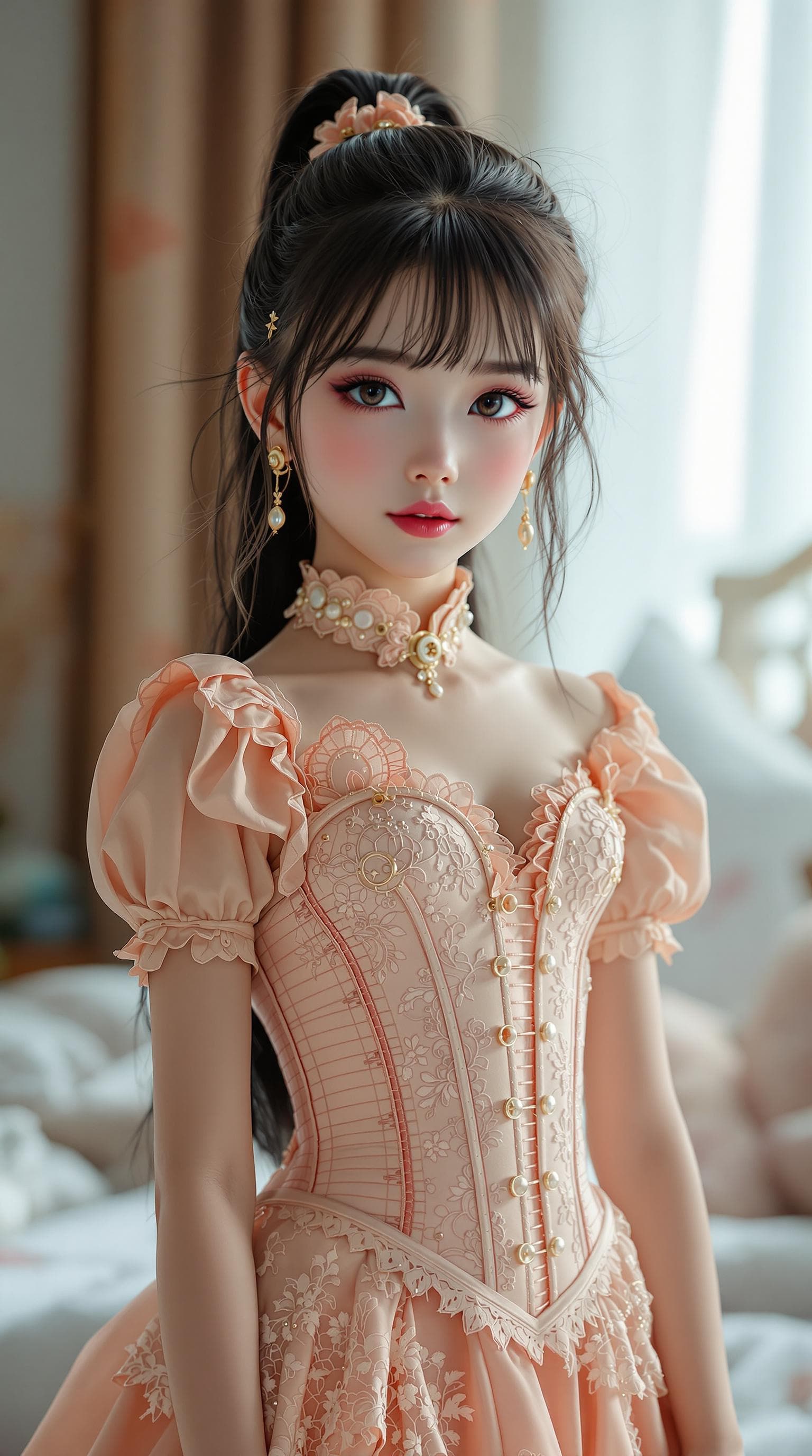 AI generated: a professional photo of a exceptionally beautiful girl in the world (age 7), (seven year old), Chine...