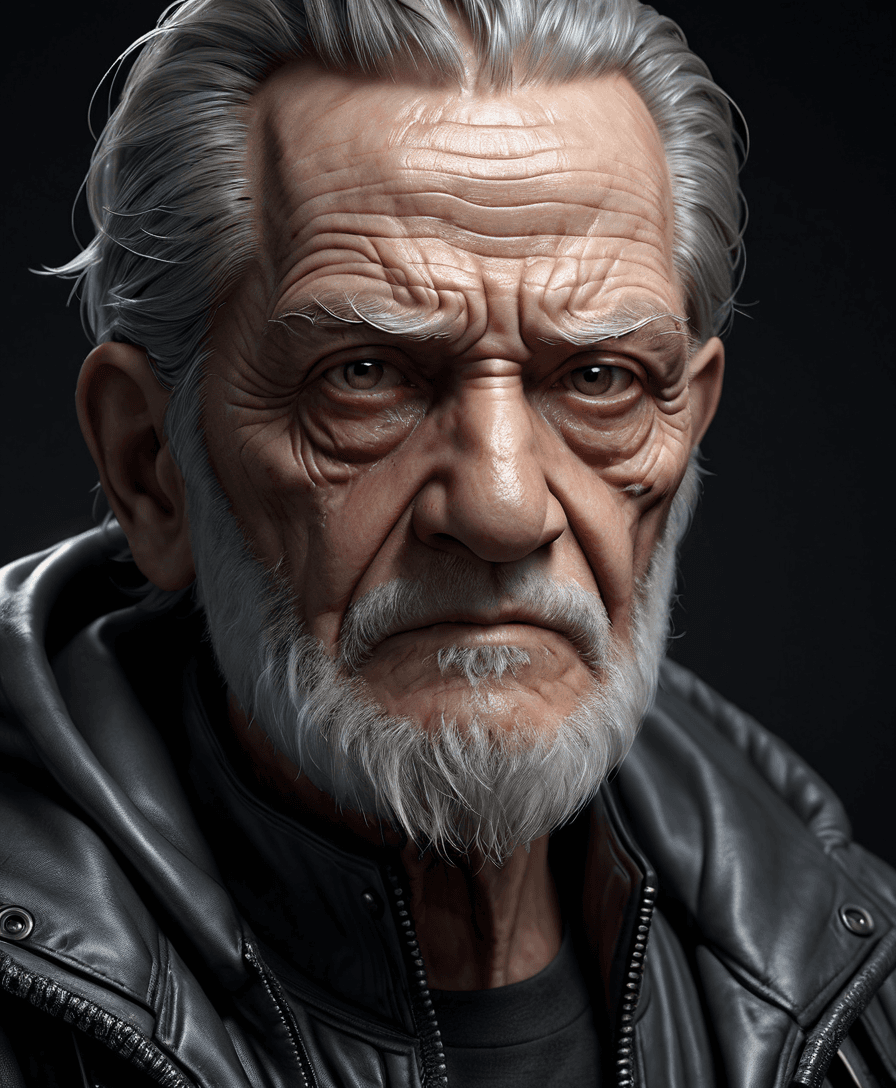 AI generated: Hyperrealistic art Portrait of an old man，Photographic works，winning artwork. extremely high-resolut...
