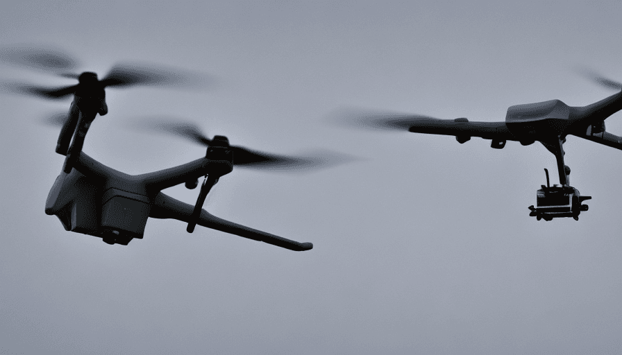 AI generated: MQ-1C Gray Eagle drone against a white sky background