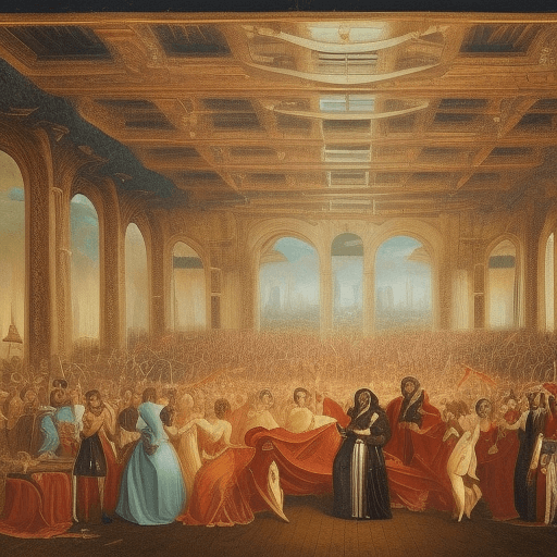 AI generated: [Imagen de una pintura histórica que representa un evento importante en la historia