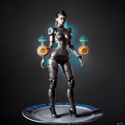 AI generated: Image hyper-surréaliste HDR en 3D full body   ((années 2080 futur, horreur, adolescente dégingandée,...
