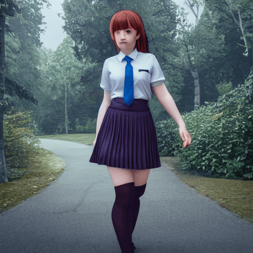 AI generated: Schoolgirl, uniform, pleated skirt, large breasts, 3d, hdr, Beautiful, rtx, full color, txaa, fkaa, ...