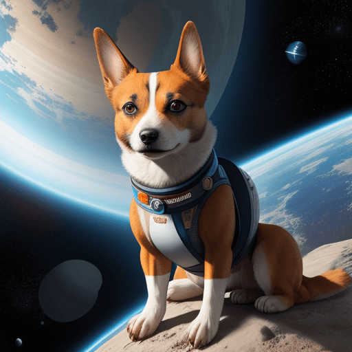 AI generated: perrito en el espacio