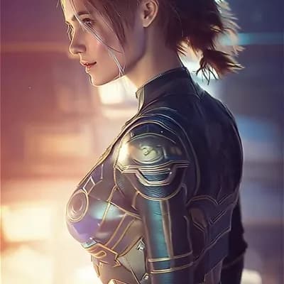 AI generated video: she turns and jogs away