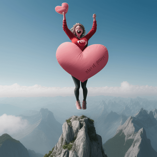 AI generated: a heart with enthusiasm that aspires to heights not in the literal sense