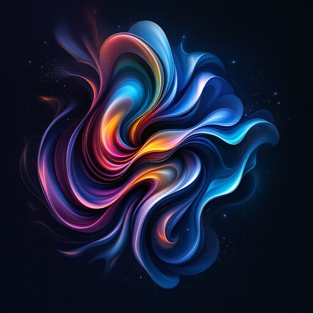 AI generated: Futuristic fluid abstract design with dynamic