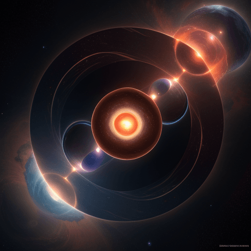 AI generated: god of universe, sorround by planets, hiperrealistic, 8k, with aura of light