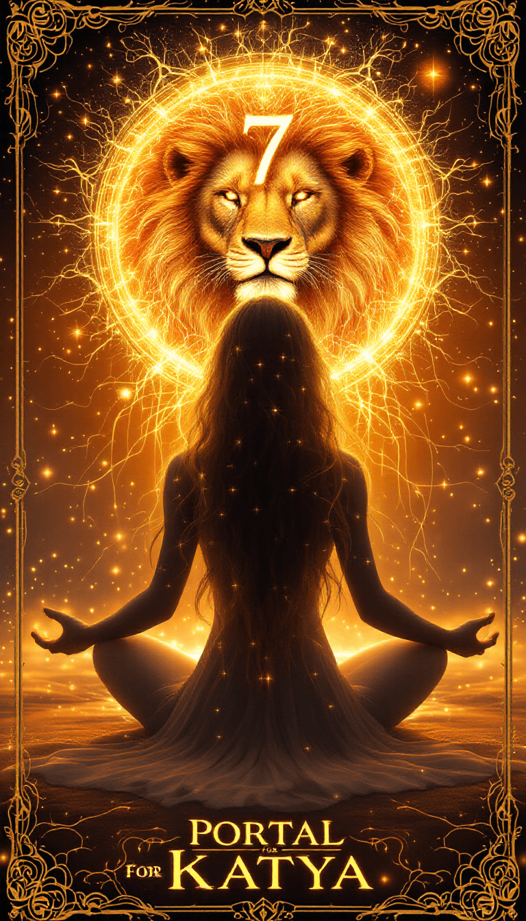 AI generated: /imagine prompt: A mystical and magical tarot card depicting a woman sitting in a lotus pose, facing...