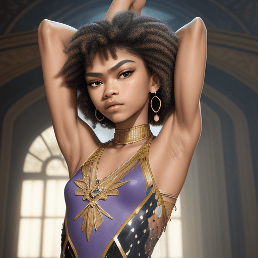 AI generated: Masterpiece, Zendaya, arms up, armpits, beautiful skin