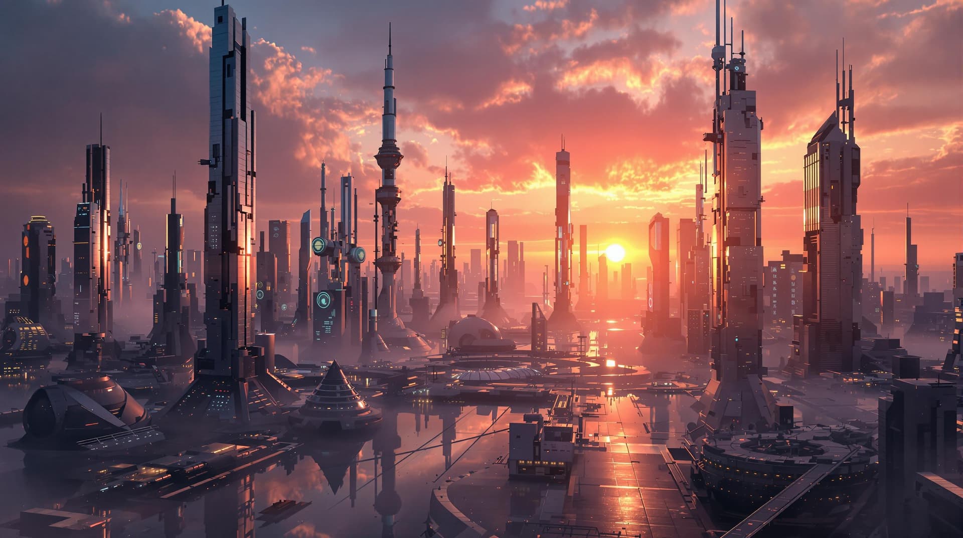 AI generated: A highly realistic and futuristic scene, epic cinematic, minimalist megacity,  8k, dystopian, eerie ...
