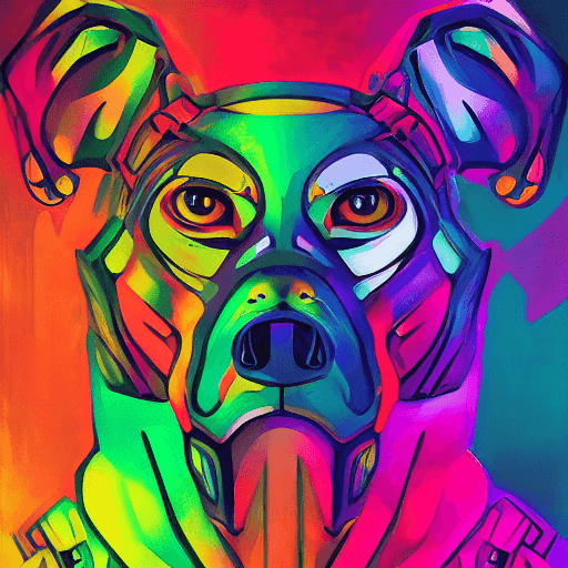 AI generated: Create an robotic crypto art piece with bold colors and sharp edges, High resolution photography: My...