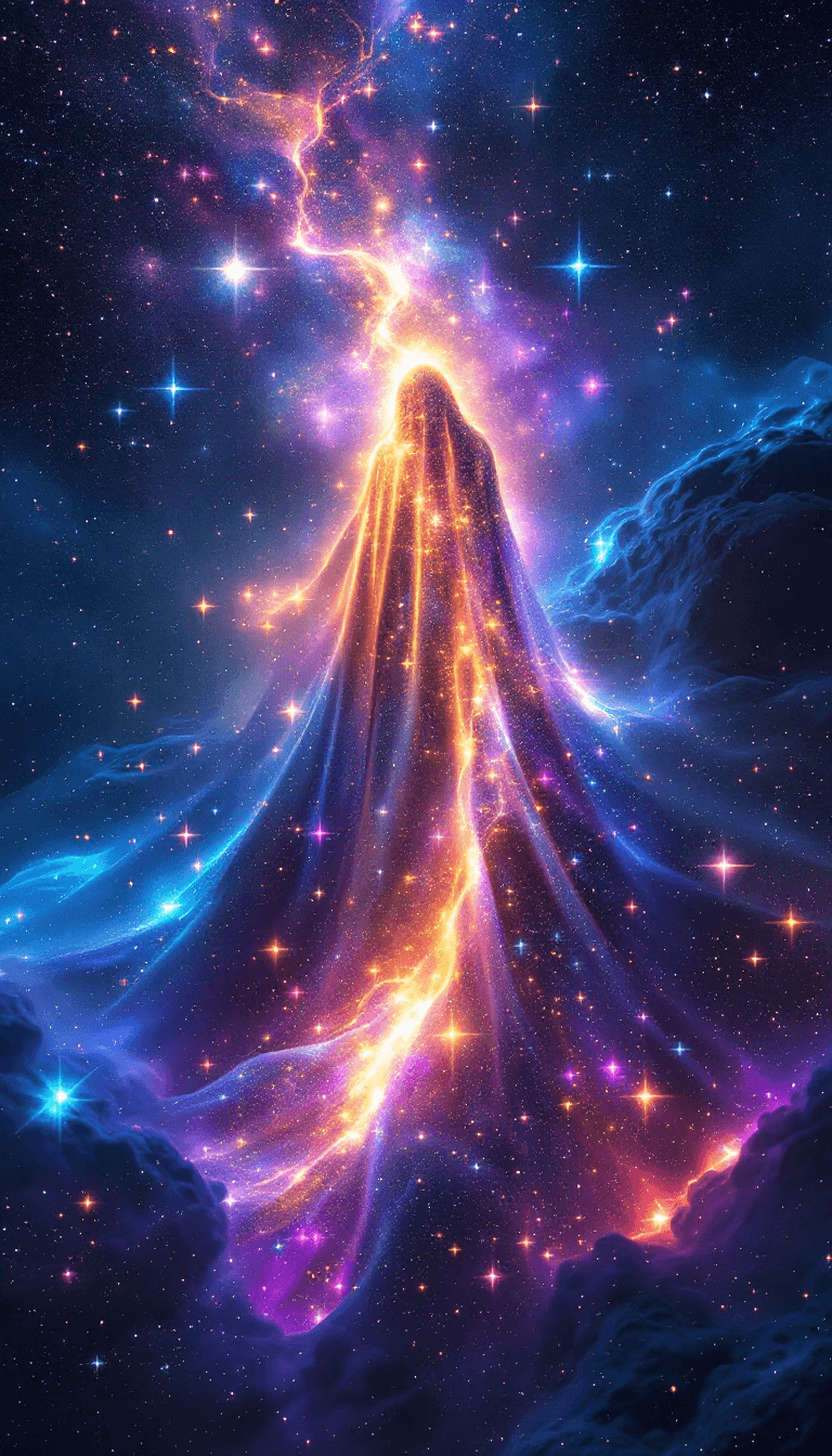 AI generated: A cloak of starlight.