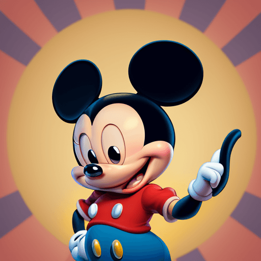 AI generated: Mickey Mouse Fat, double chin,
Disney Character, high details, 
