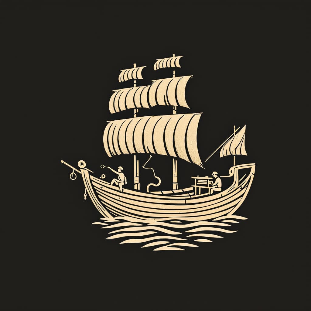 AI generated: Create un logo para un barque diga Aguapanelas este elaborado en madera o bambú 
