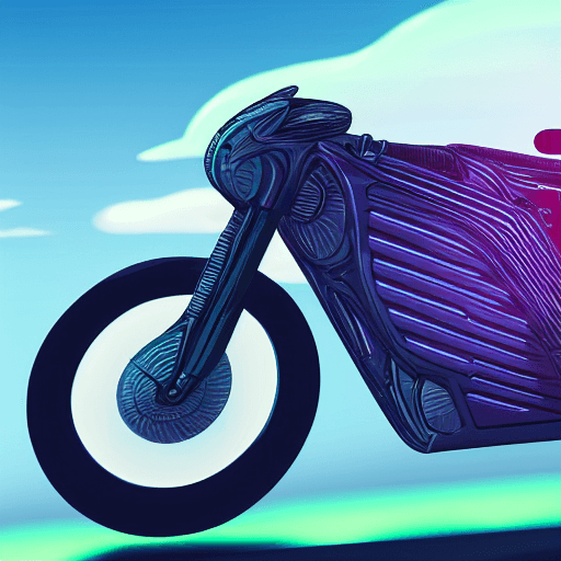 AI generated: A time trial bike, aerodynamic, in synthwave scifi setting, synthwave , artstation, intricate detail