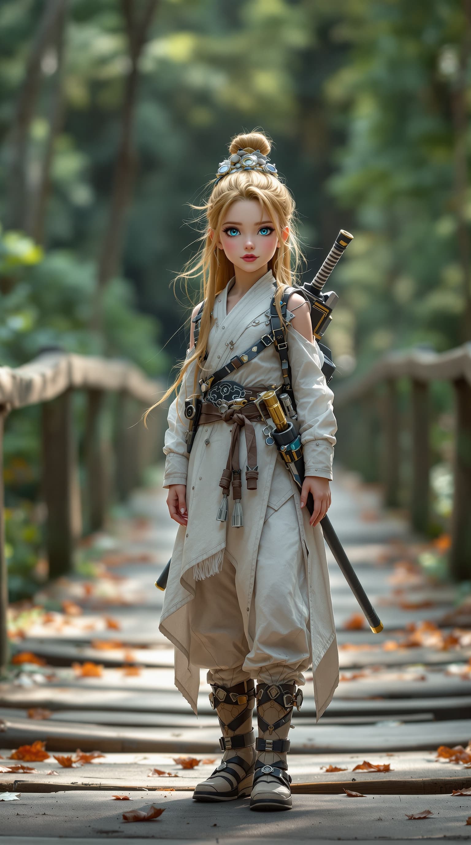 AI generated: A professional photograph showcasing the world's most beautiful second-grade girl, captured in a hig...