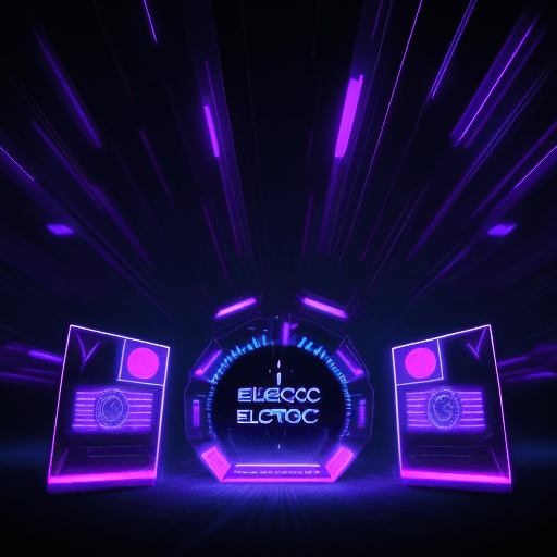 AI generated: Electric festival, night music, disco music, dark vibe, geometric design, future club, electro beat,...