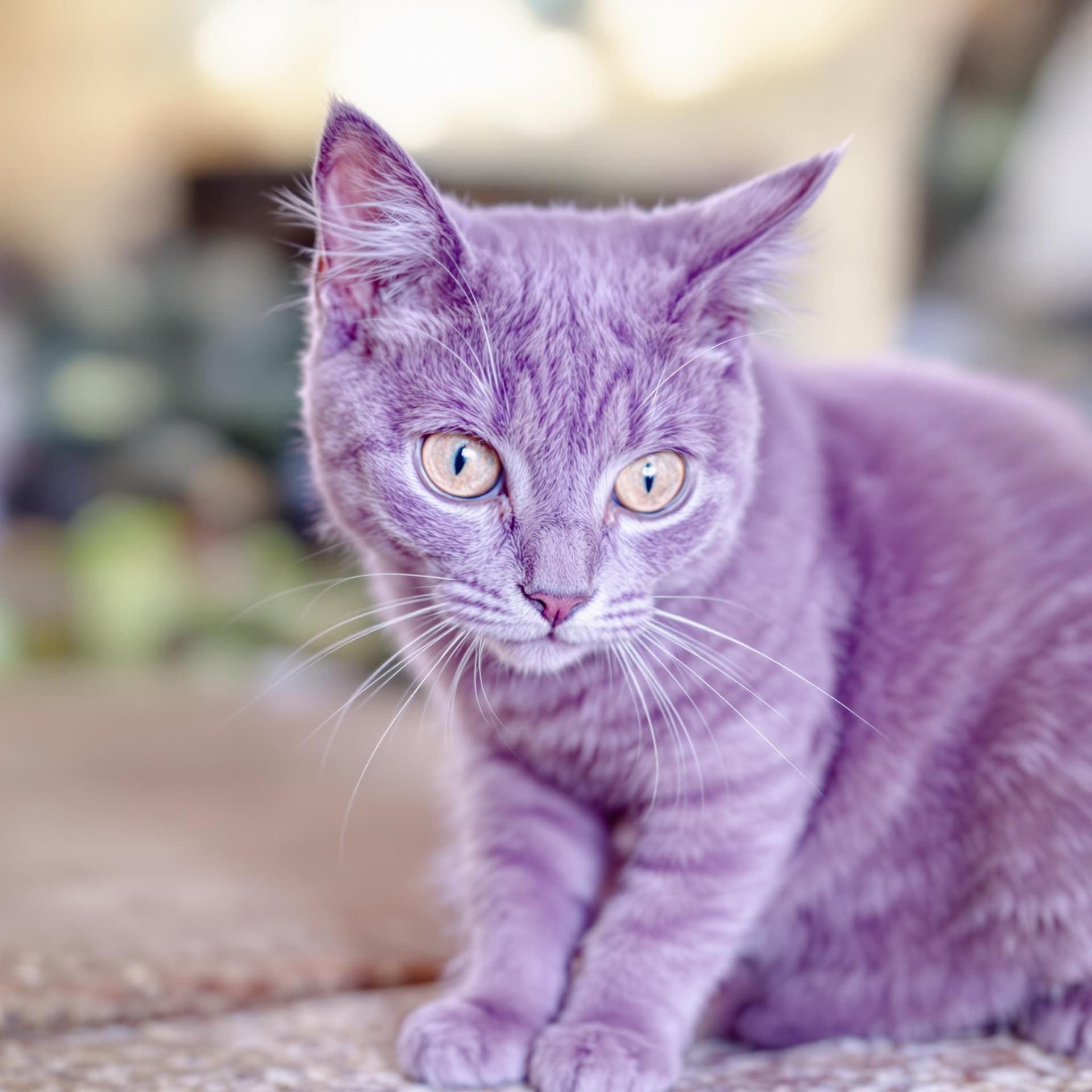 AI generated: a violet cat