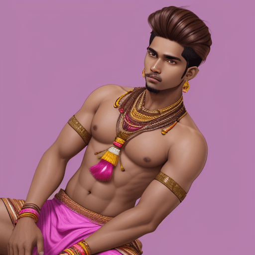 AI generated: East Indian Man with brown hair in the style of candycore hair, light skin  --v 6.0 --ar 4:5