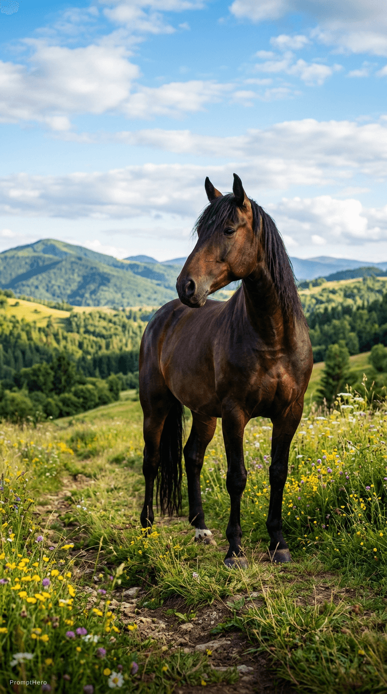 AI generated: The human body T shirt color blue full 
Or background horse 🐴