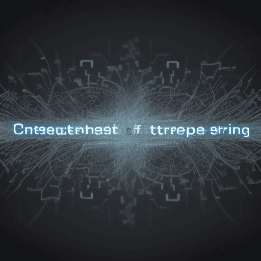 AI generated: computer screen showing an endless stream of word strings running across it