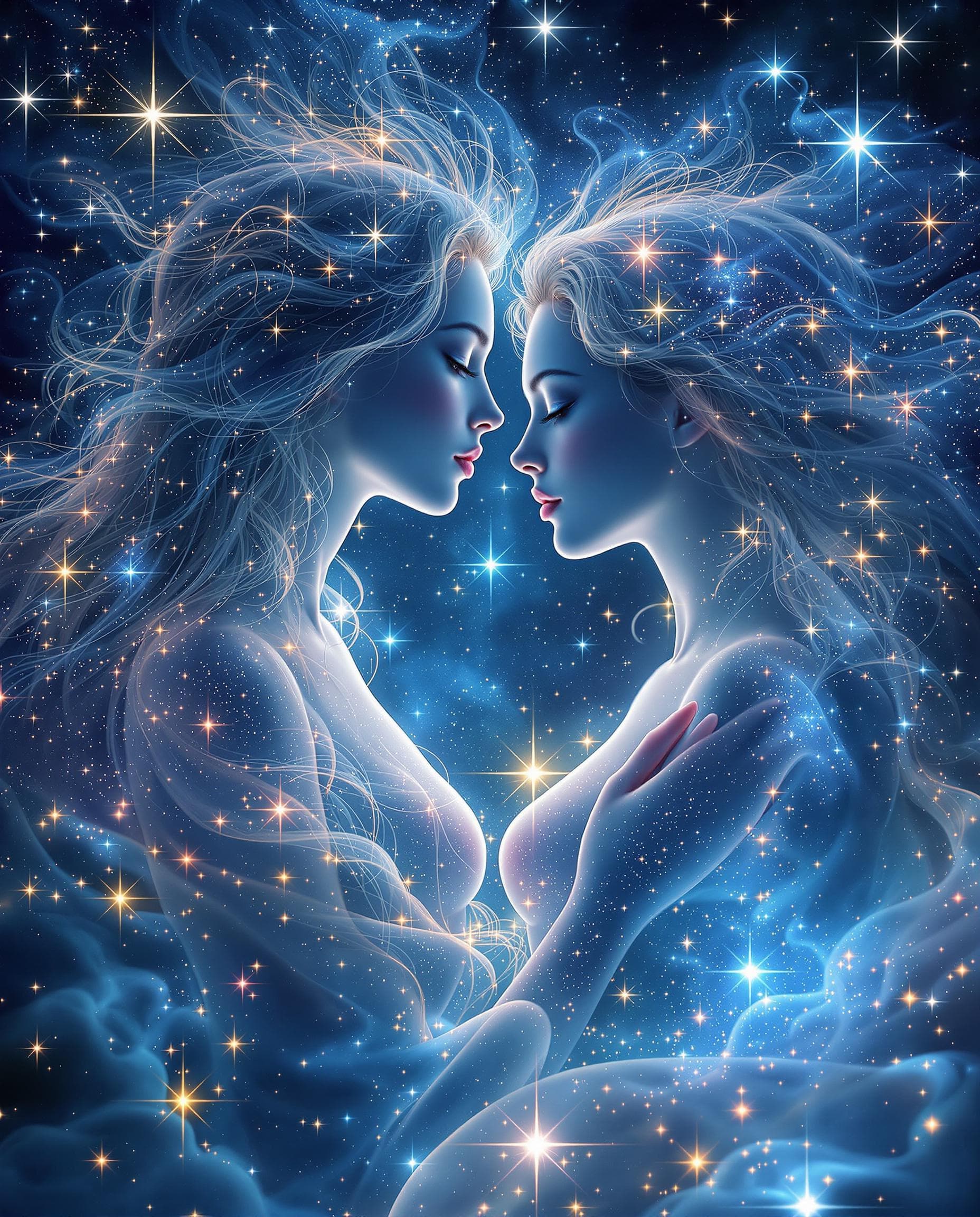 AI generated:   This digital is a hyperrealistic image into a 3d  fractal artwork features a celestial zodiac them...