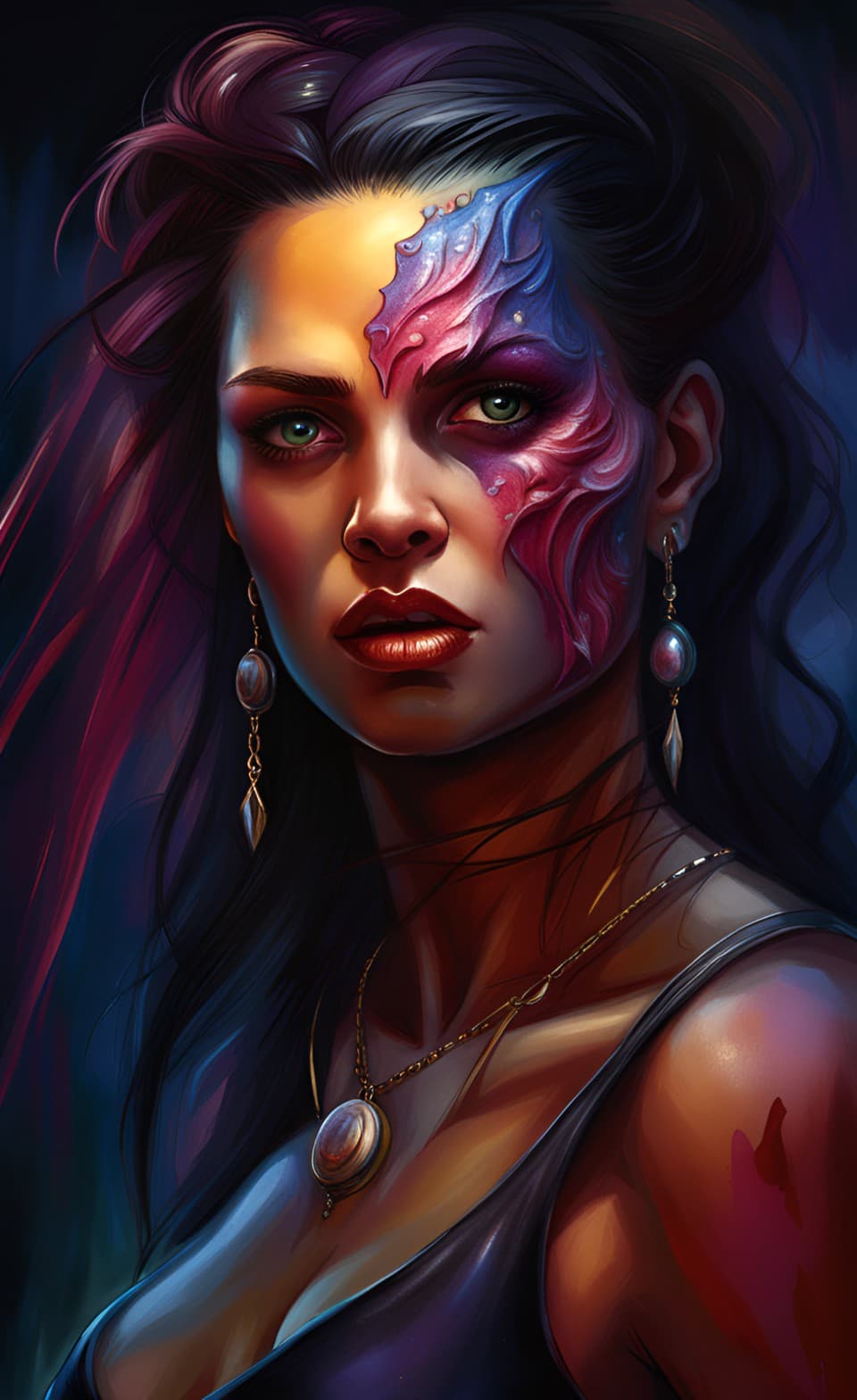 AI generated: humanoid mutant, not alien, more human, photo realistic, cyberpunk, cinematic