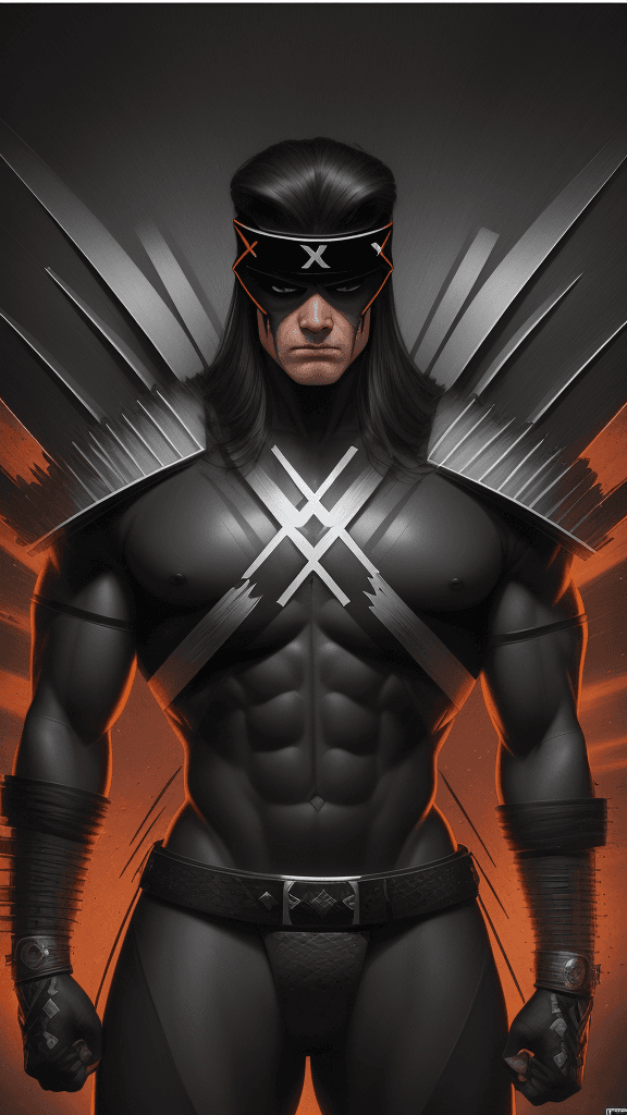 AI generated: A 16k poster with of Respect X (a/k/a "the X-Killer") (Dark Horse Comics) extremely detailed eyes an...