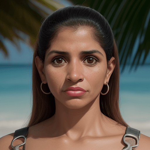AI generated: Retrato de un manatí, mujer-manatí, carácter fuerte, en dinámica, transhumanista, muy detallado, rep...