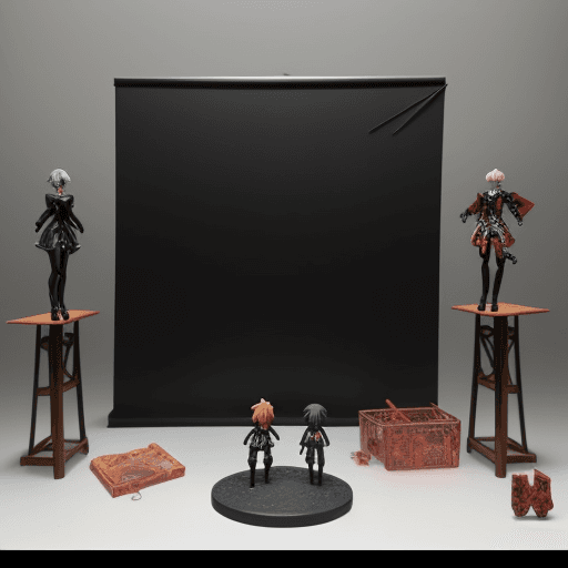 AI generated: background for anime figurine