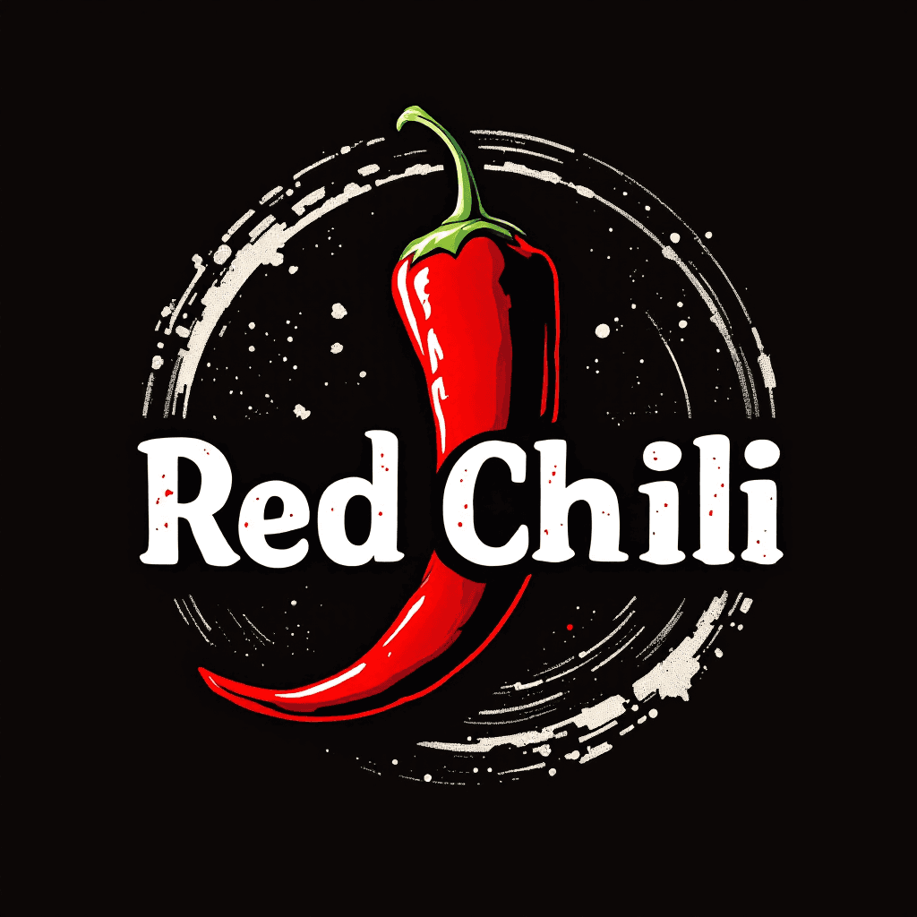 AI generated: Red Chili Logo with font "spicey"