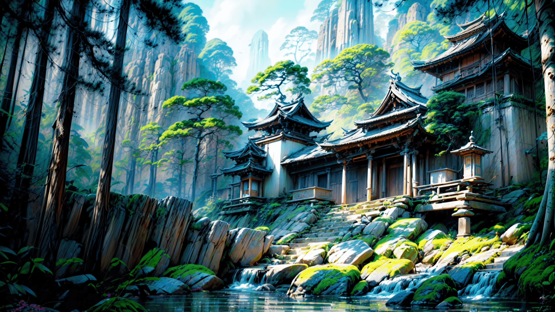AI generated: Deep within the heart of an impenetrable jungle, shrouded in a thick canopy of ancient trees, lies a...