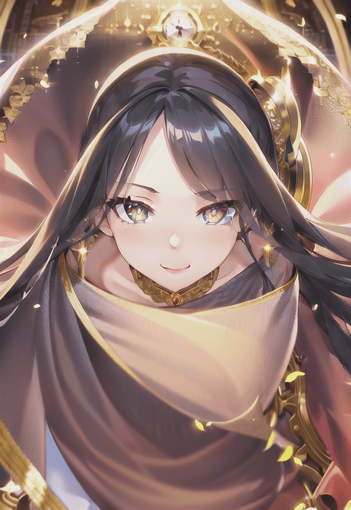 AI generated: 1 girl, solo, mocking smile, beautiful detailed eyes, golden eyes, looking at viewer, sharp focus, c...