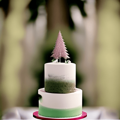 AI generated: two-tier wedding cake, professional food photography style, cake with a sophisticated and minimalist...