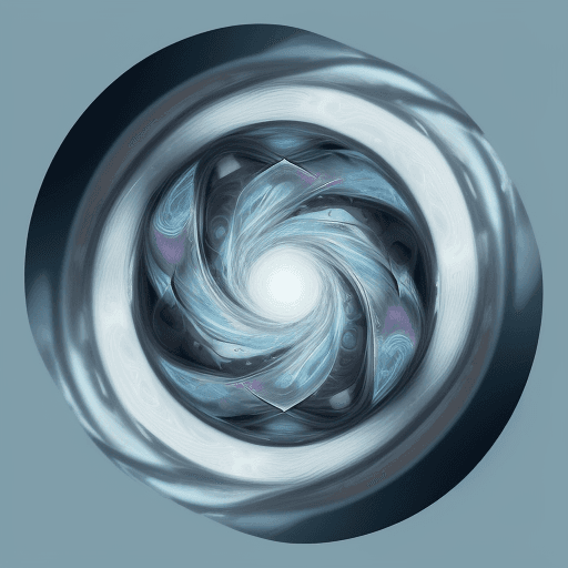 AI generated: Create a high resolution graphic that shows the interlocking swirling of three circles building in v...