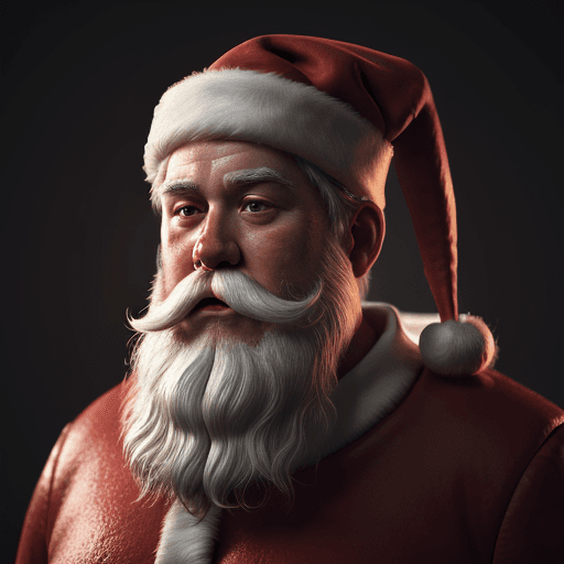 AI generated: Photo of a ultra realistic Santa Claus, dramatic light, childrens book illustration, cinematic light...