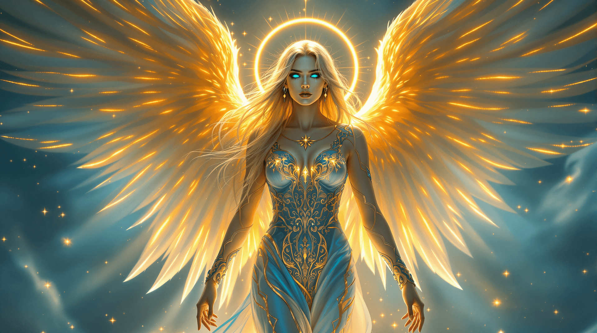 AI generated: Luminous Powerful Angel