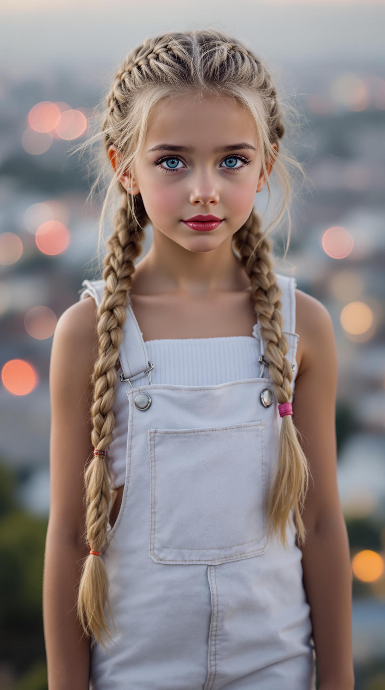 AI generated: a professional photo of a exceptionally beautiful girl in the world (age 7), (seven year old),  Ukra...