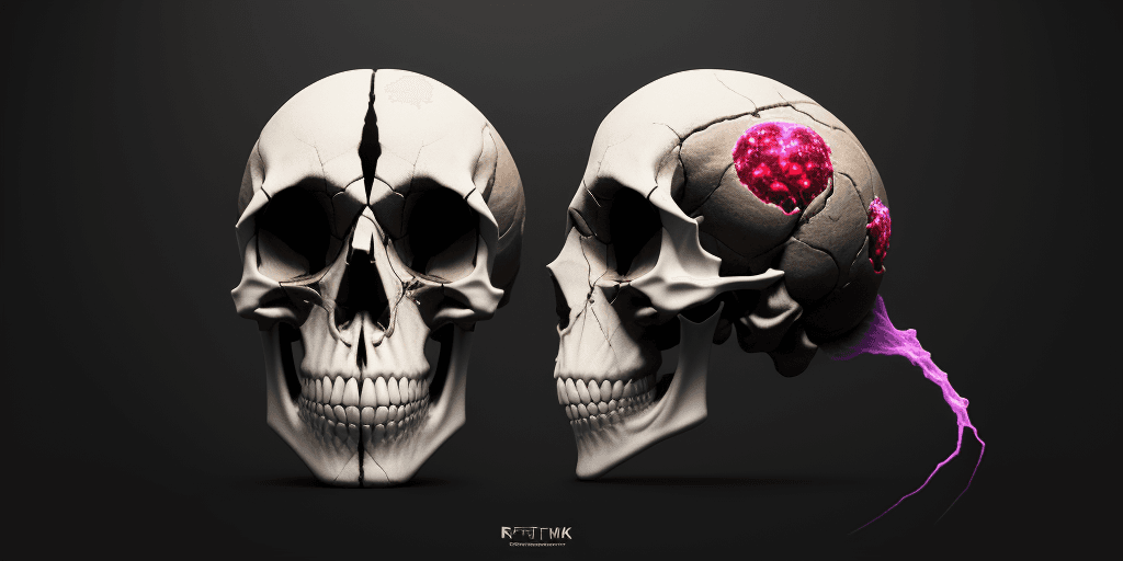 AI generated: create a unique logo for me;rfktrstyle A skull made up of different organs of the body, 16k, high qu...